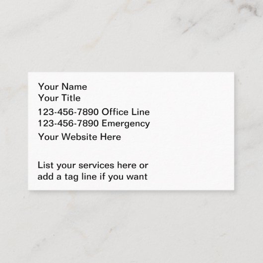 給排水衛生設備配管名刺の水テーマ 名刺 (裏面)