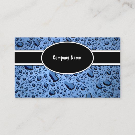 給排水衛生設備配管名刺の水テーマ 名刺 (正面)