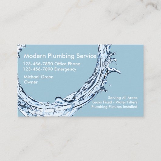 給排水衛生設備配管名刺 名刺 (正面)