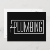 給排水衛生設備 – 配管と切り子面はがきをドリップ ポストカード (正面/裏面)