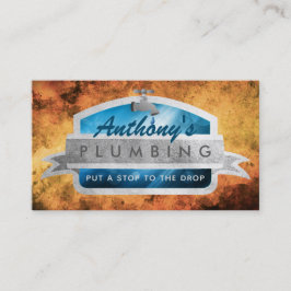 給排水設備のスローガン名刺 名刺