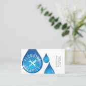 給排水設備の修理とサーユニークビスの名刺 名刺 (スタンド正面)