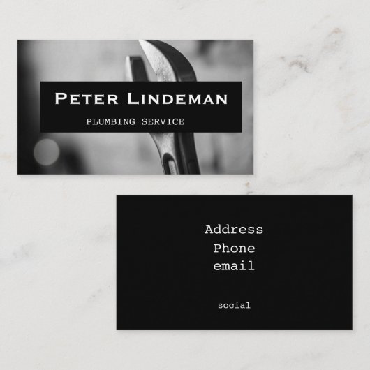 給排水設備 名刺 (正面/裏面)