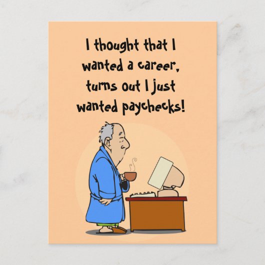 給料が欲しい! ポストカード (正面)