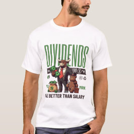 給料より配当金 Tシャツ