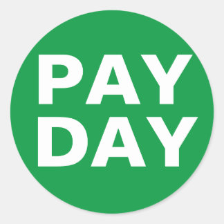 給料日カレンダーのシール ラウンドシール