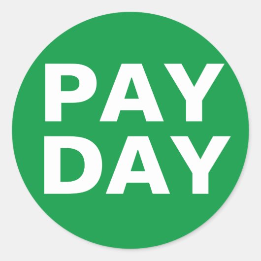 給料日カレンダーのシール ラウンドシール (正面)