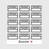 給料日 シール (シート)