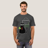 給料目当てだけ オフィス 猫 雑貨 おもしろ Tシャツ (正面フル)