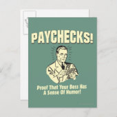 給料：ユーモアのセンス ポストカード (正面/裏面)