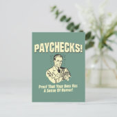 給料：ユーモアのセンス ポストカード (スタンド正面)