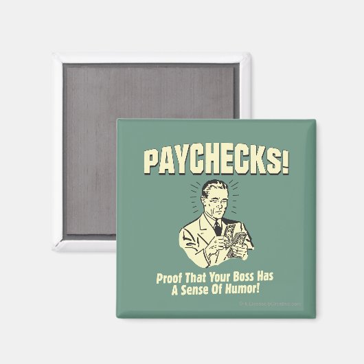 給料:ユーモアのセンス マグネット (正面/裏面)