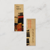 給水塔の名刺のデザイン スキニー名刺 (正面/裏面)