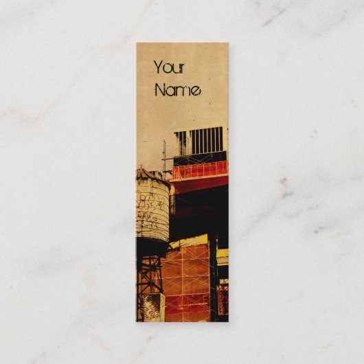 給水塔の名刺のデザイン スキニー名刺 (正面)
