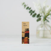 給水塔の名刺のデザイン スキニー名刺 (スタンド正面)