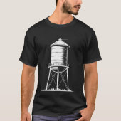 給水塔 貯水タンク 高架式飲料水 H2O Tシャツ (正面)