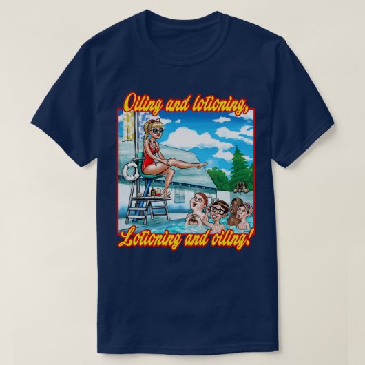 給油および配油文字 Tシャツ (デザイン正面)