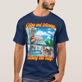 給油および配油文字 Tシャツ