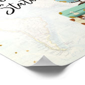 給油ステーションバーのサイン旅行恋しく思シャワーミセスへ。 ポスター (角)