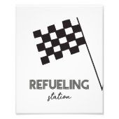 給油ステーションレースカーパーティー標識 フォトプリント            (正面)