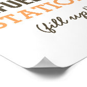 給油ステーション誕生日パーティスナックテーブルサイン ポスター (角)