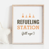 給油ステーション誕生日パーティスナックテーブルサイン ポスター