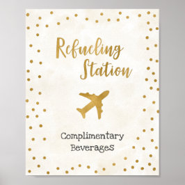 給油ステーション ブライダルシャワーの看板 ポスター