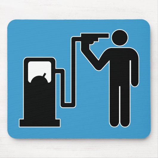 給油ポンプで腹切り マウスパッド (正面)