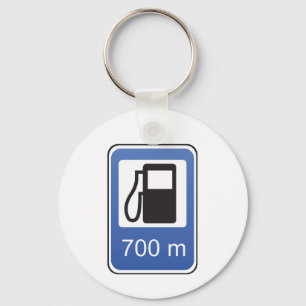 給油所の交通標識Keychain キーホルダー