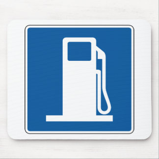 給油所の道路標識 マウスパッド
