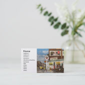 給油所-インド道の給油所1940年 名刺 (スタンド正面)