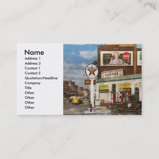 給油所-インド道の給油所1940年 名刺 (正面)