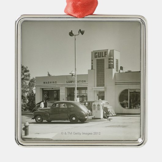 給油所 メタルオーナメント (正面)