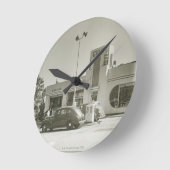 給油所 ラウンド壁時計 (傾斜)