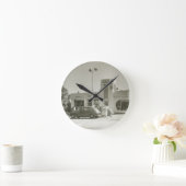 給油所 ラウンド壁時計 (ホーム)