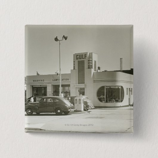 給油所 缶バッジ (正面)