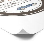 給油駅海軍ブルーレースカーサイン ポスター (角)