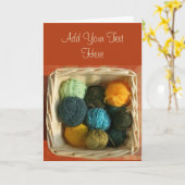 給糸カードのバスケット カード (黄色い花)