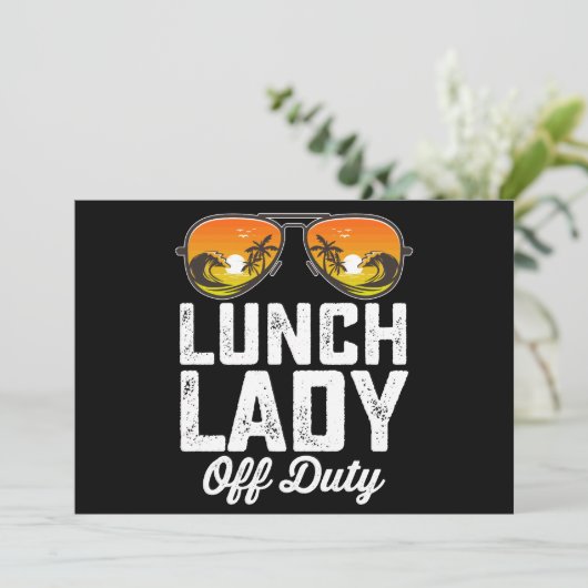 給食のおばさんオフデューティーサングラス 学校最後の日 招待状 (スタンド正面)