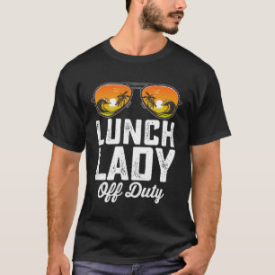 給食のおばちゃんがオフデューティのサングラス 最終登校日 Tシャツ