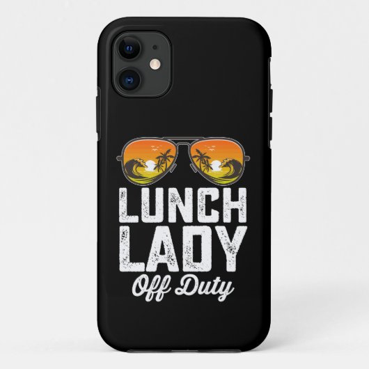 給食のおばちゃんのオフデューティーサングラス 最終登校日 Case-Mate iPhoneケース (裏面)