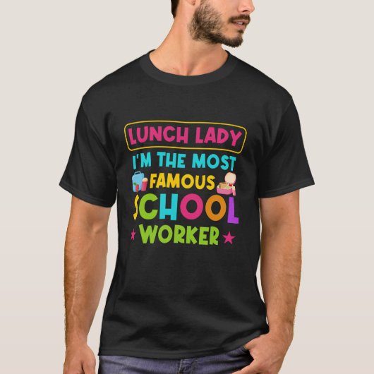 給食のおばちゃん 学校の給食室のおばさん Tシャツ (正面)