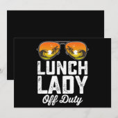 給食の先生オフデューティーサングラス 学校最後の日 招待状 (正面/裏面)