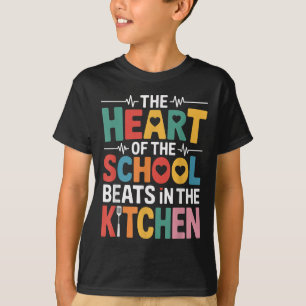 給食の学校ビートのハート Tシャツ