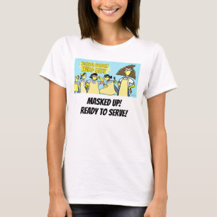 給食の英雄デーT -マスク!出前の準備! Tシャツ