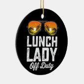 給食レディオフデューティサングラス学校の最終日 セラミックオーナメント (右)