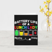 給食レディーカフェテリアの仕事のバッテリー寿命 カード (黄色い花)