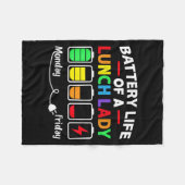 給食レディーカフェテリアの仕事のバッテリー寿命 フリースブランケット (正面(横))