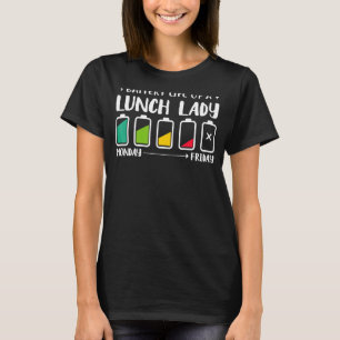 給食レディーカフェテリアの仕事のバッテリー持続時間 Tシャツ