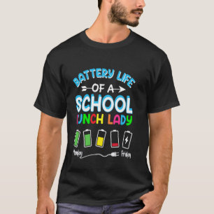 給食レディーワークのバッテリーおもしろい寿命の短縮 Tシャツ